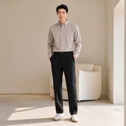 Sơ mi dài tay GRANDAD SHIRT TORANO trơn premium thêu logo ở thép tay mềm mại, thoáng khí GATB511 1