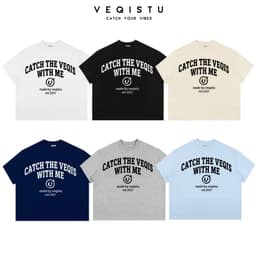 Áo Thun BOXY Local Brand VEQISTU "With ME", Áo Thun Boxy Form Rộng Unisexm Nam Nữ Cổ Tròn 250Gsm 100% Cotton 1