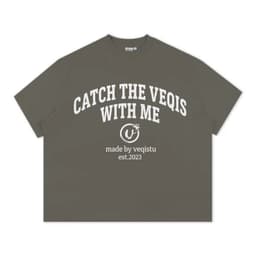Áo Thun BOXY Local Brand VEQISTU "With ME", Áo Thun Boxy Form Rộng Unisexm Nam Nữ Cổ Tròn 250Gsm 100% Cotton 3