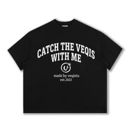 Áo Thun BOXY Local Brand VEQISTU "With ME", Áo Thun Boxy Form Rộng Unisexm Nam Nữ Cổ Tròn 250Gsm 100% Cotton 2