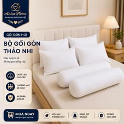 Gối nằm và gối ôm gòn Thảo Nhi Aniva Home, êm ái, mềm mại, nâng đỡ cơ thể, thoải mái giấc ngủ 1