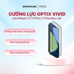 Kính cường lực UNIQ OPTIX VIVID CLEAR/ PRIVACY cho iPhone 17 / iPhone Air / iPhone 17 Pro / iPhone 17 Pro Max 1
