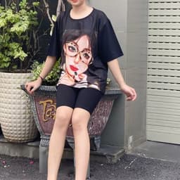 Đồ Bộ Nữ Bigsize LIMO DB48 Áo Phối Quần Lửng Ngố Thun Gân Cotton Co Giãn Bộ Mặc Nhà Thoải Mái 7