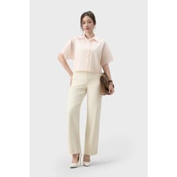 Deal Tốt- Quần dài nữ kaki GENVIET JEANS dáng suông vừa cạp cao thiết kế basic phù hợp đi làm đi chơi 9154 4