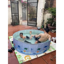 Bể Bơi Gấp Gọn Cho Bé Không Cần Bơm Hơi Nhựa Cao Cấp Mở Nhanh 1 Giây 7