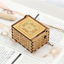Hộp Nhạc Gỗ Mini in hình Miền Đất Hứa The Promised Neverland - Music box xinh xắn 3