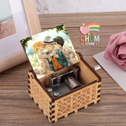 Hộp Nhạc Gỗ Mini in hình Miền Đất Hứa The Promised Neverland - Music box xinh xắn Quà Tặng Fan Anime Cao Cấp 5