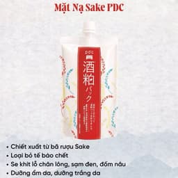 [CHUẨN AUTH] Mặt Nạ Ủ rượu sake, trà xanh, gạo PDC Chính Hãng Nội Địa Nhật Bản 3