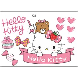 Set Decal Hello Kitty A4 Dán Xe Máy, Ô Tô – Chống Nước 7