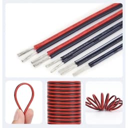 (2 mét) Dây Điện Đôi Đỏ Đen Awg Lõi Đồng Mạ Thiếc 16Awg 18Awg 20Awg 22Awg 24Awg Chịu Tải chống Cháy Diy 2