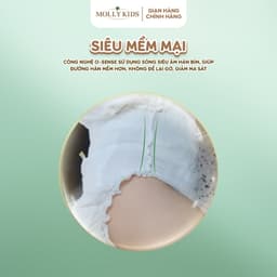COMBO 3 BỊCH  Tã/Bỉm Dán và Quần Molly Kids Bỉm Siêu Mỏng Nhẹ Thấm Hút Tốt, Đủ Size Cho Bé Từ NB-3XL. 4