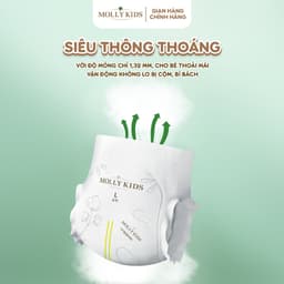 COMBO 2 BỊCH Tã/Bỉm Dán và Quần MOLLY Kids Bỉm Siêu Mỏng Nhẹ Thấm Hút Tốt, Đủ Size Cho Bé Từ NB-3XL. 5