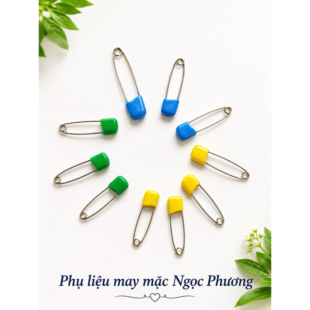( Túi 10 cây ) Kim tây , băng đầu Nhựa loại nhỏ/lớn an toàn