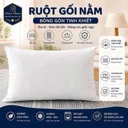 Bộ gối ôm và gối nằm gòn Minh Hằng Aniva Home, thiết kế tiện lợi, êm ái, nâng đỡ cơ thể 3