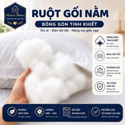 Bộ gối ôm và gối nằm gòn Minh Hằng Aniva Home, thiết kế tiện lợi, êm ái, nâng đỡ cơ thể 4