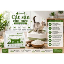 Combo 10 gói Cát Sắn Gemlucky Siêu Thấm Hút , Khử Mùi , Siêu Rẻ Cho Mèo 3