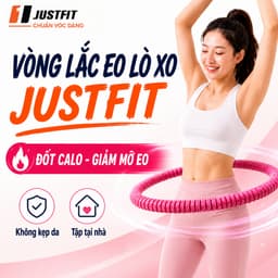 Vòng lắc eo lò xo JUSTFIT bọc nhựa mềm giảm mỡ nhanh, eo thon săn chắc tập tại nhà tiện lợi 1