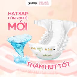 (COMBO 2 BỊCH) Tã Bỉm Dán/Quần Supdry Trắng Siêu Mềm Mịn, Khô Thoáng Cho Bé Size NB/S/M/L/XL/XXL/3XL/4XL 7