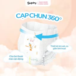 (COMBO 2 BỊCH) Tã Bỉm Dán/Quần Supdry Trắng Siêu Mềm Mịn, Khô Thoáng Cho Bé Size NB/S/M/L/XL/XXL/3XL/4XL 4