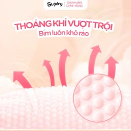(COMBO 2 BỊCH) Tã Bỉm Dán/Quần Supdry Trắng Siêu Mềm Mịn, Khô Thoáng Cho Bé Size NB/S/M/L/XL/XXL/3XL/4XL 5