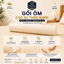Gối ôm cao su thiên nhiên Aniva Home, êm ái, nâng đỡ cơ thể, thoáng mát, mềm mại, sử dụng lâu dài 2
