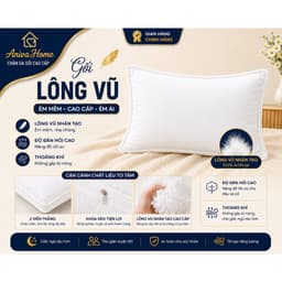 Gối Lông Vũ Nhân Tạo Aniva Home  | Êm Ái, Thoáng Khí, Nâng Đỡ Cổ Vai Gáy, Không Xẹp Lún 5