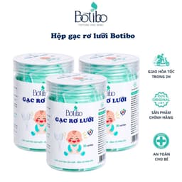 (Combo 3 hộp) Que Tưa Lưỡi Rơ Lưỡi Vệ Sinh Răng Miệng Cho Bé Gạc Rơ Lưỡi Bé Sơ Sinh (Hộp 30 chiếc) BOTIBOKIDS 1