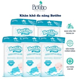 [COMBO 5 GÓI]Khăn Vải Khô Đa Năng Botibokids Cao Cấp Mềm Mịn An Toàn Cho Bé Và Cả Gia Đình-Túi 300gram 1