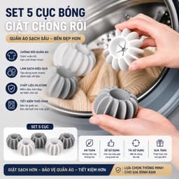 SET 5-10 Bóng Giặt Silicon Mềm Chống Rối Làm Thẳng Quần Áo Khi Giặt Tiện Dụng kdn1511 1