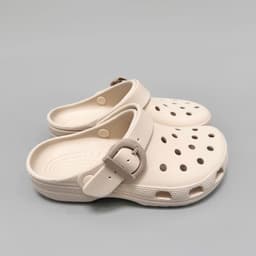 Dép sục nhựa đúc nam nữ Buckle khuy sắt và khuy nhựa, sục unisex cài khuy tặng kèm charm, sticker trang trí 4