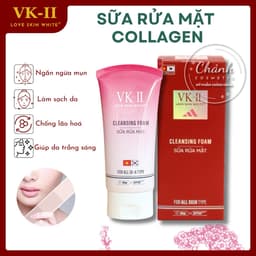 Sữa Rửa Mặt Love Skin White VK-II Ngừa Mụn, Giảm Thâm, Chống Lão Hoá, Giữ Ẩm Cho Da 80ml 1