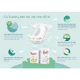 (COMBO 2 BỊCH) Tã Bỉm Dán/Quần Supdry Trắng Siêu Mềm Mịn, Khô Thoáng Cho Bé Size NB/S/M/L/XL/XXL/3XL/4XL 3