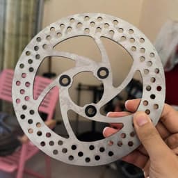 Đĩa xe điện đĩa phay 220mm hàng cao cấp, đĩa phanh xe điện 3 lỗ kèm ốc dày dặn cứng cáp 2