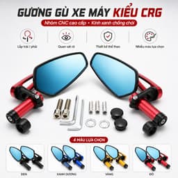 Gương gù xe máy CRG đa màu, gương xe máy CRG nhỏ gọn lắp chân gương tiện lợi 2