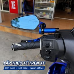 Gương gù xe máy CRG đa màu, gương xe máy CRG nhỏ gọn lắp chân gương tiện lợi 6