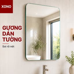 Gương Chữ Nhật Dán Tường 28x48cm, Gương Nhà Tắm – Bàn Trang Điểm Soi Siêu Nét, Dễ Lắp Đặt, Tặng Keo Dán Không Cần Khoan 1