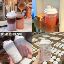 Set 3 Bình Nhựa Có Chia Vạch 450ml, Bình Đựng Nước Cold Brew, Nước Ép, Hũ Đựng Đồ Đa Năng Tiện Lợi 6