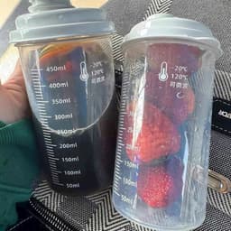 Set 3 Bình Nhựa Có Chia Vạch 450ml, Bình Đựng Nước Cold Brew, Nước Ép, Hũ Đựng Đồ Đa Năng Tiện Lợi 4