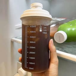 Set 3 Bình Nhựa Có Chia Vạch 450ml, Bình Đựng Nước Cold Brew, Nước Ép, Hũ Đựng Đồ Đa Năng Tiện Lợi 3