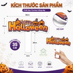 [Có Tay Cầm] Hashtag Halloween HX442 – Bảng Cầm Tay Check-in Happy Halloween Trang Trí Tiệc, Sự Kiện, Chụp Ảnh 2