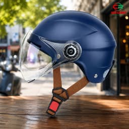 Mũ bảo hiểm 1/2 vân Camry có kính chắn gió - Gọn nhẹ, an toàn, thời trang với bảo hành 12 tháng. 2