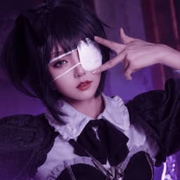 Bịt Mắt 1 Bên Cosplay Anime Nhật Bản Dark Lolita Gothic Băng Che Mắt Vải Bông Co Giãn Cá Tính 3