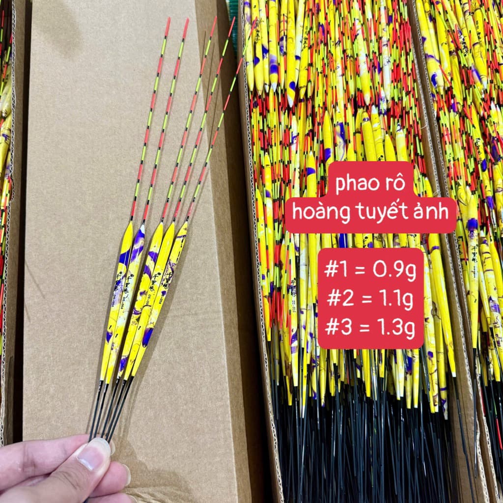 Phao rô Hoàng Tuyết Anh tải chì 0.9g 1.1g 1.3g phao báo tín hiệu nhạy câu rô ,diếc ,cá nhát ,cá nhỏ