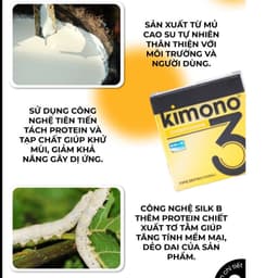 Bao Cao Su Kimono Siêu Mỏng 0.01 – Cảm Giác Chân Thật, Truyền Nhiệt Nhanh, Chứa Vitamine B Cấp Ẩm 5