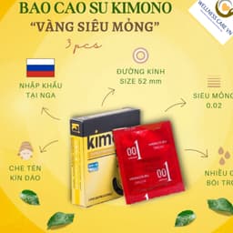 Bao Cao Su Kimono Siêu Mỏng 0.01 – Cảm Giác Chân Thật, Truyền Nhiệt Nhanh, Chứa Vitamine B Cấp Ẩm 4