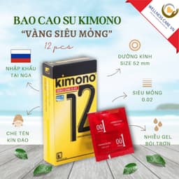 Bao Cao Su Kimono Siêu Mỏng 0.01 – Cảm Giác Chân Thật, Truyền Nhiệt Nhanh, Chứa Vitamine B Cấp Ẩm 3