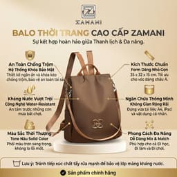 Balo Nữ Đi Học, Đi Chơi Chất Liệu Vải Dù Chống Thấm Đựng Máy Tính Bảng ZAMANI Có Tay Xách B0012 5