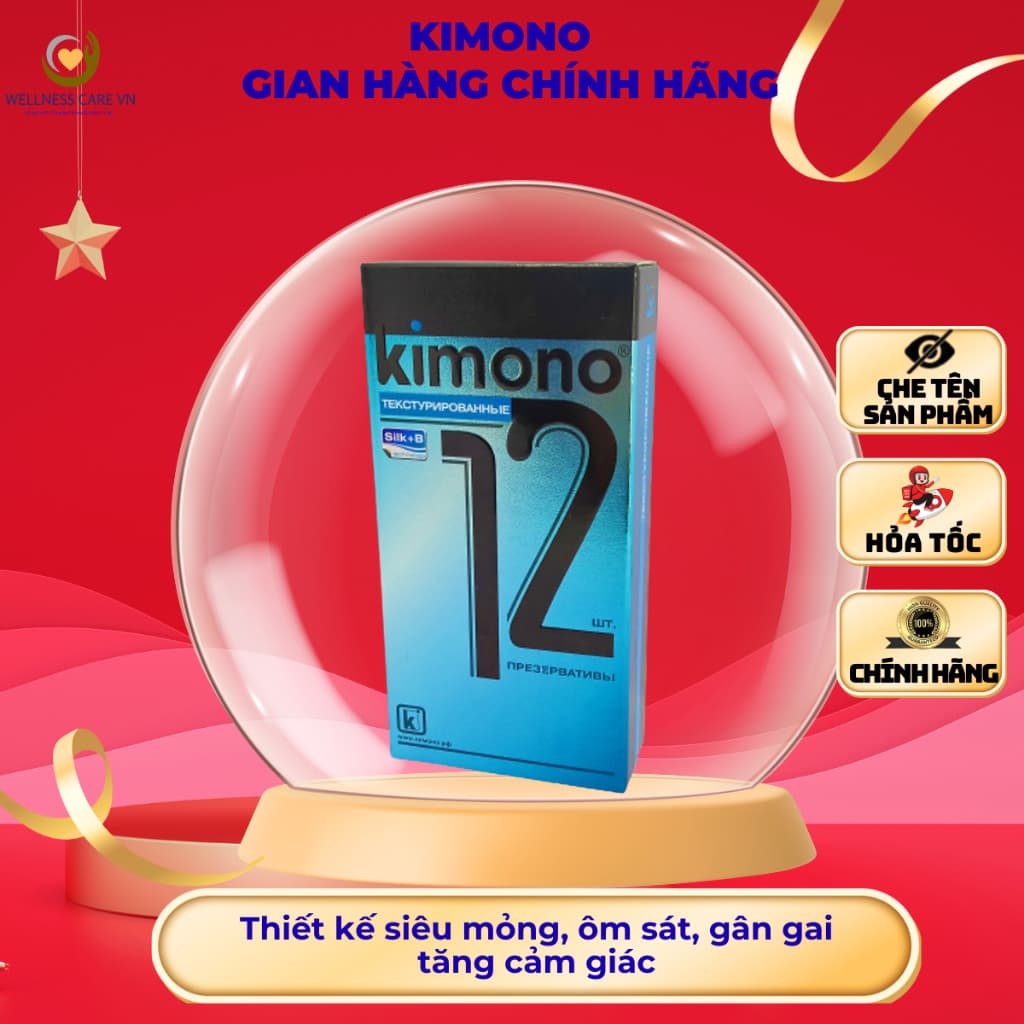 Bao Cao Su Kimono Xanh Dương, Thiết Kế Siêu Mỏng, Nhiều Gân Gai nhỏ, Đem Lại Cảm Giác Mới Lạ