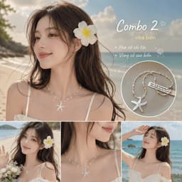 Kẹp Tóc Hoa Sứ Đi Biển Phong Cách Boho – Nàng thơ, Phụ Kiện Xinh Đi Biển | Ocean Charm 7