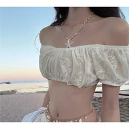 Combo Vòng Cổ Ngôi Sao và Kẹp Tóc Hoa Phụ Kiện Biển Hot Trend Ocean Charm 9